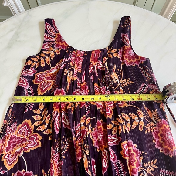 Anthropologie Donna Morgan Liv Floral Dress Purple Sz 2 - Picture 10 of 10